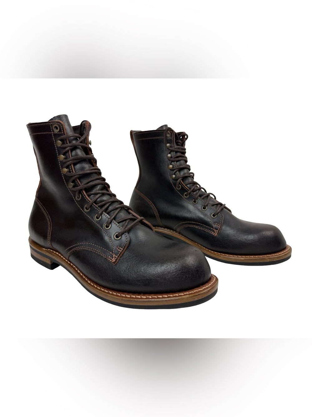 Truman Java Waxed Flesh Plain Toe Boot US 12 Mint